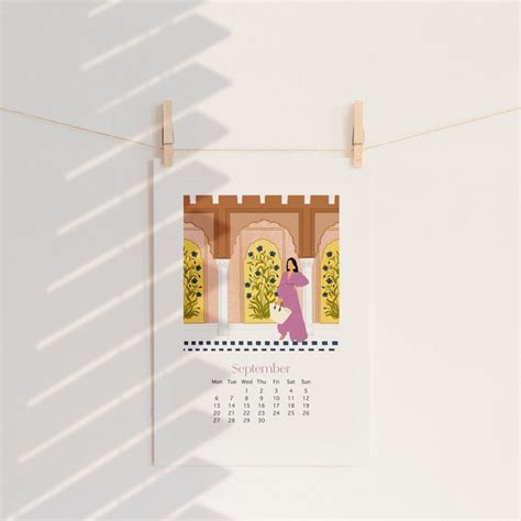 2021 Wall Calendar Illustrative Printable Digital Instant Etsy