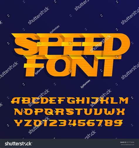 Get faster at typing all letters from a to z with keyboard. Speed Alphabet Font Effect Italic Type Stock Vector ...
