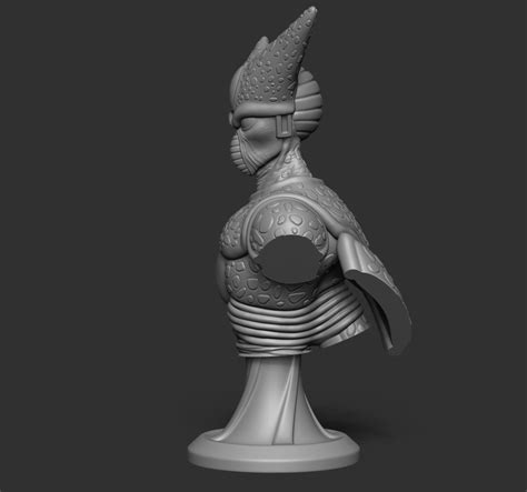 Stl File Imperfect Cell Dragonballz Bust・3d Printable Model To Download