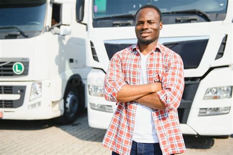 Truck Driver Man African American Muscular Smiling In Long Time