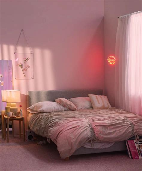 Pin By E L I On Fluorescence Aesthetic Bedroom Pink Bedroom Design