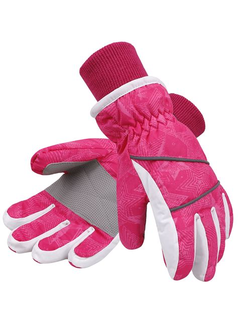 Ski Gloves Kids Windproof Waterproof Snowboard Winter Warm Snow Gloves