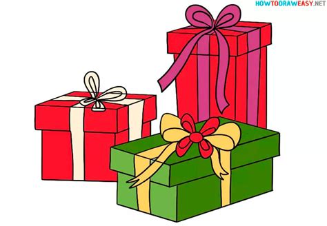 How To Draw Christmas Gifts Vlr Eng Br