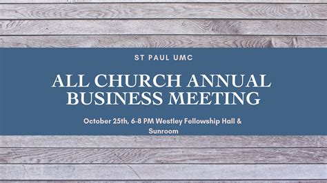 Annual Church Meeting 1