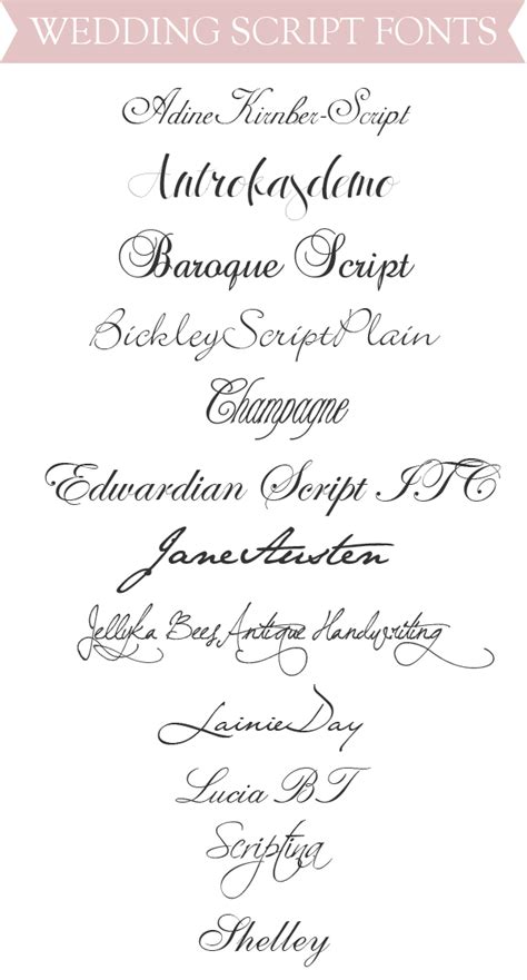 Ally And Callie The Other 128 Hours Top Wedding Script Fonts