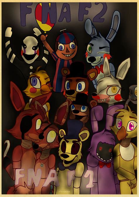 Five Nights At Freddys Game Retro Poster Home Kraft Painting Wall