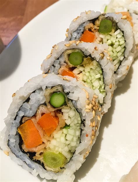 Vegetable Tempura Sushi Roll Vegetarian Foody S