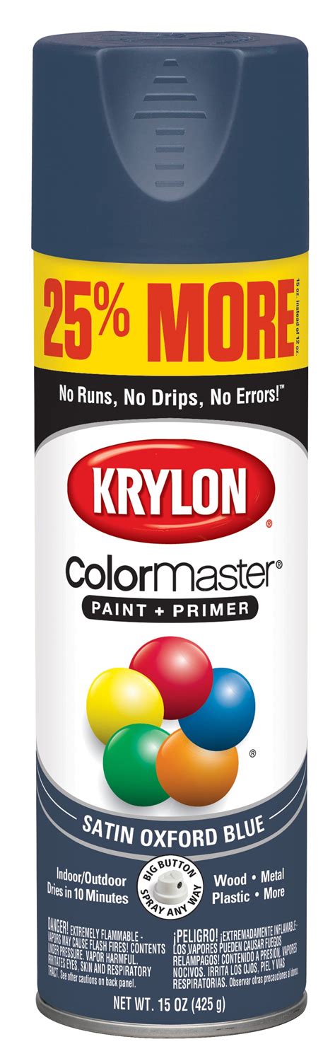 Krylon® Colormaster Paint Primer Satin Oxford Blue 15 Oz