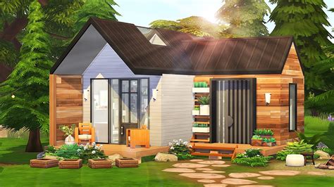 Scandinavian Tiny House 🌲 The Sims 4 Speed Build Youtube