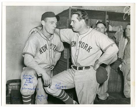 1936 Baseball Bill Terry And Hal Schumacher Vintage Photograph New York