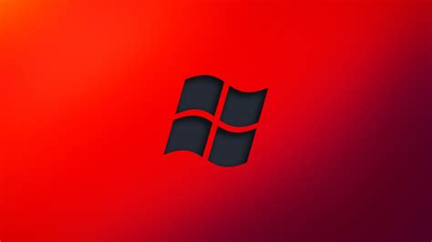 Windows Red Logo Minimal 4k Computer Wallpaper
