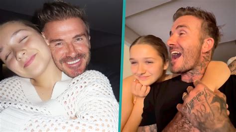 David Beckham Victoria Beckham Have Fun Night With Daughter Harper At