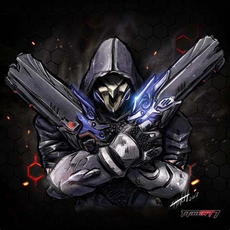 Titanart7 Reaper Overwatch Fan Art Collaboration Artwork Between