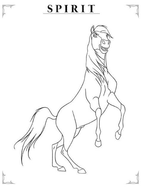 Kleurplaat Paard Spirit
