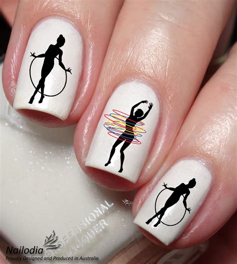 Hula Hoop Dance Nail Art Decal Sticker Nailodia