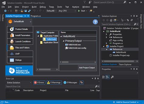 How To Create An Installer From Visual Studio