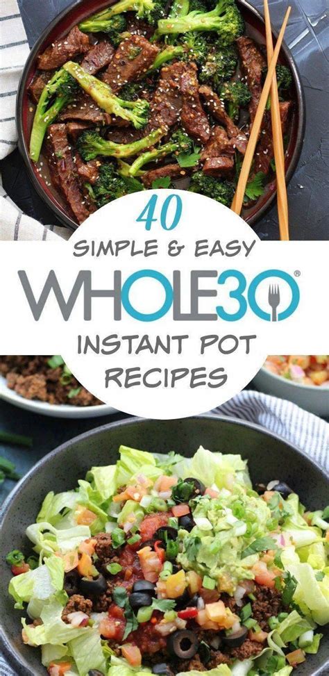Serve over spaghetti noodles, rice, cauliflower rice, or eat as a stew! 40 Whole30 Instant Pot Recipes: Healthy Recipes Made Easy ...