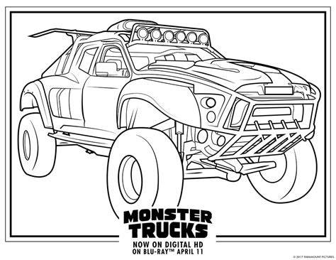 Monster Trucks Printable Coloring Pages — All For The Boys