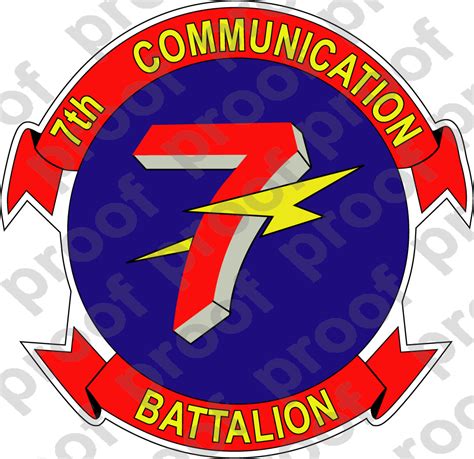 Sticker Usmc Unit 7th Communications Battalion Ooo Lisc20187 Mc
