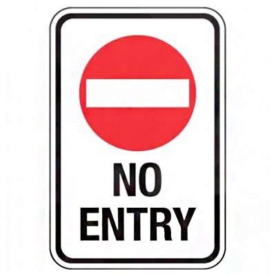 Reflective Parking Lot Signs No Entry With Graphic Seton Canada