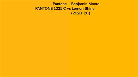 Pantone 1235 C Vs Benjamin Moore Lemon Shine 2020 20 Side By Side