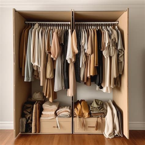 Premium Ai Image Wardrobe With Clothes