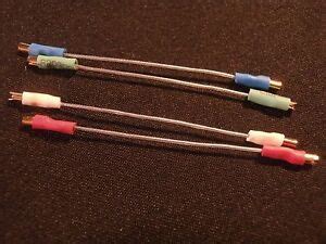 Set Phono Cartridge Headshell Lead Wires Silver Made In Italy