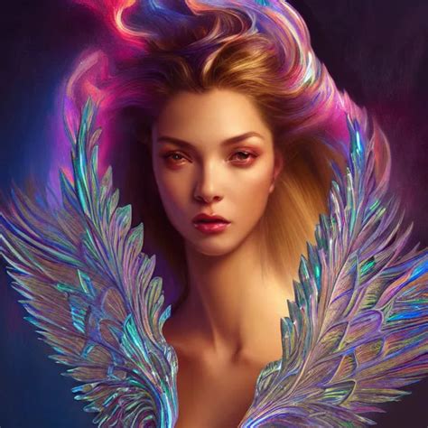 Detailed Portrait Of Beautiful Fantasy Angel Made Of Stable Diffusion