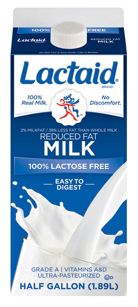 Lactaid Lactose Free 2 Reduced Fat Milk Ultra Pasteurized Half
