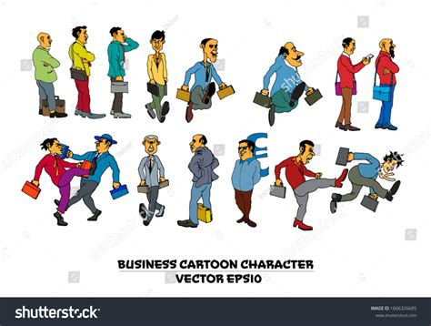 Group Funny Cartoon People Vector Stock Vector Royalty Free