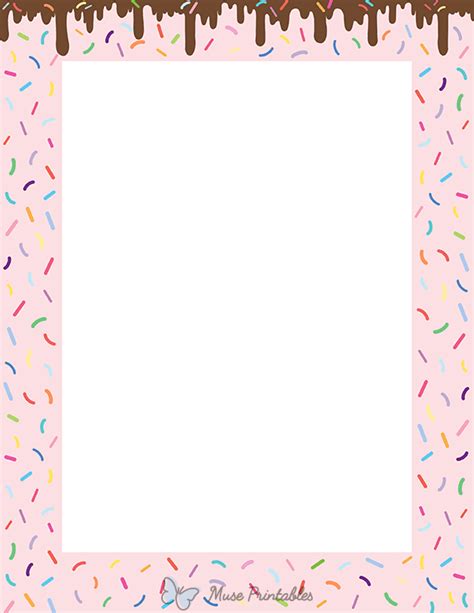 Printable Sprinkles Page Border