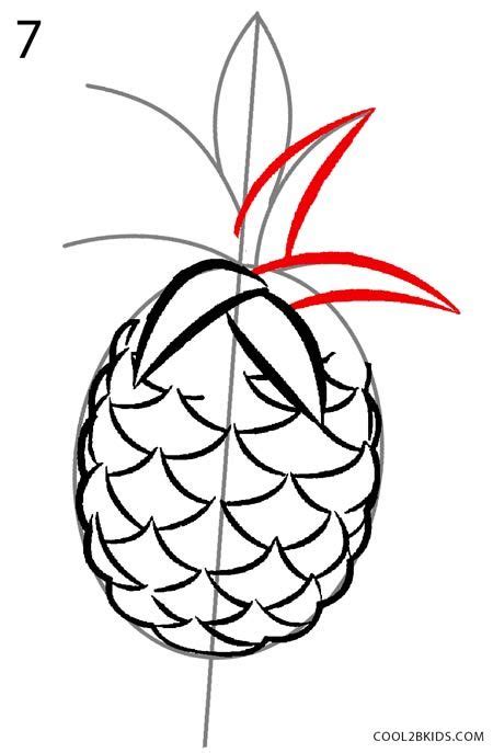 How To Draw A Pineapple Step By Step Pictures Cool2bkids