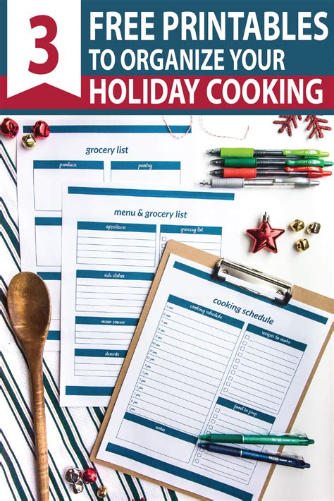 Free Printable Christmas Menu Planner And Cooking Schedule Small Stuff