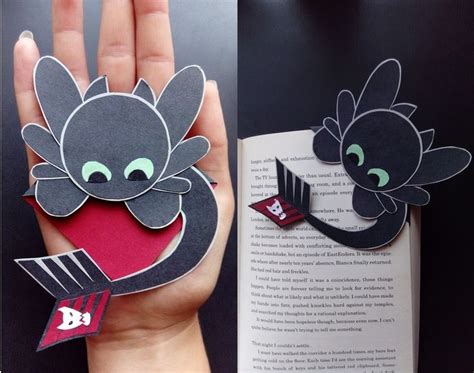 Toothless From How To Train Your Dragon Bookmark Diy Manualidades