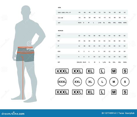 Male Body Measurement Chart