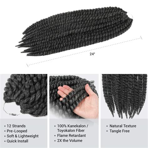 Buy 24 Inch 6 Packs Au Then Tic 2x Jumbo Senegalese Twist Crochet Braid