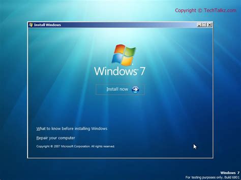 Installing Windows 7 Part 1