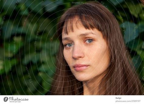 Portrait Of A Beautiful Preteen Girl With Blue Eyes A Royalty Free