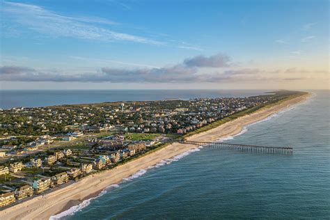 Aerial View Of Outer Banks North Carolina Photograph By Alex Smolyanyy