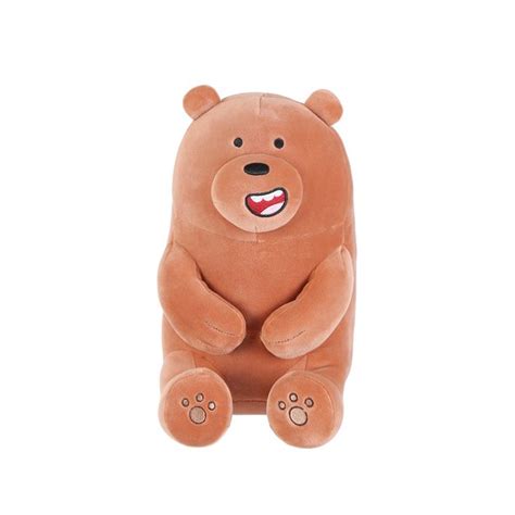 Miniso We Bare Bears Lovely Sitting Stuffed Plush Grizzly Soft Toy For