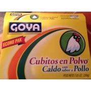 Goya Chicken Bouillon Powdered Econo Pak Calories Nutrition