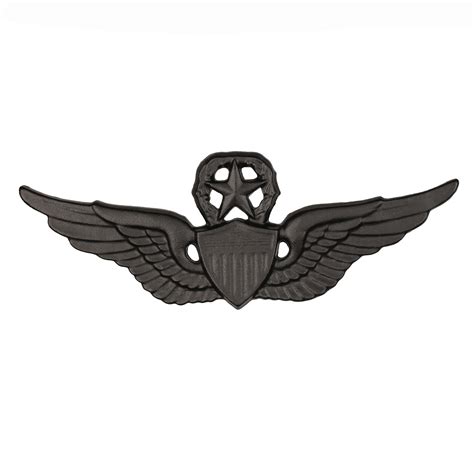 Us Army Aviator Master Sta Brite Black Metal Pin On Badge Sta