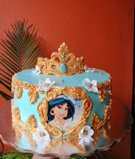 Pastel De La Princesa Jazmín De Aladin De Disney Jasmine Birthday Cake Jasmine Cake Disney