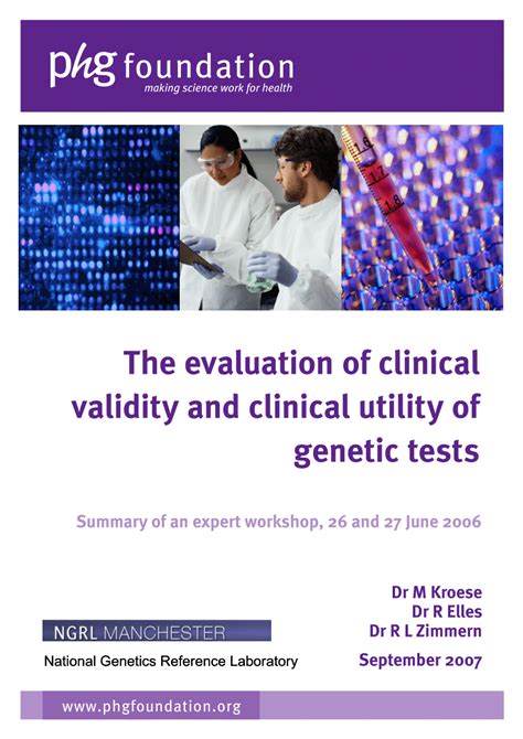 Pdf The Evaluation Of Clinical Validity And Clinical Utility Of