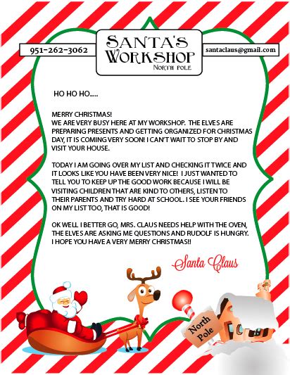 Hear From Santa Claus Receive A Letter Phone Call Email And More