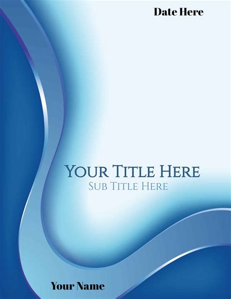 Cover Page Download Template For Ms Word Colorful Cover Page Reverasite