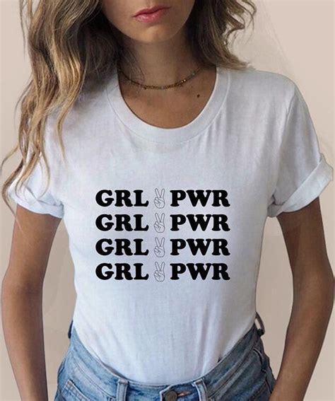 Grl Pwr Shirt Girl Power Shirt Feminism Shirt Womens Etsy Camisas