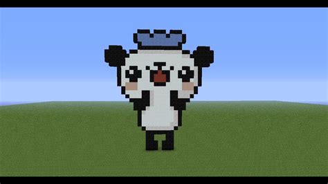Circle pixel art minecraft : minecraft pixel art tutorial 70: Panda - YouTube