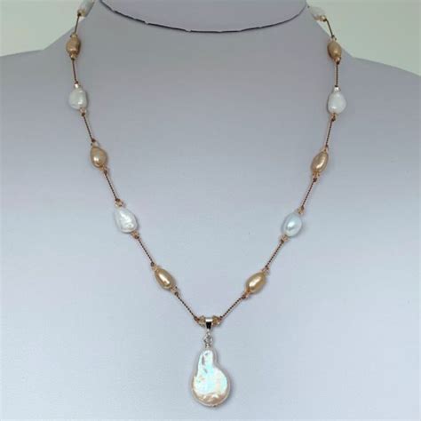 Freshwater Pearl Pendant Necklace Rachel Love Your Rocks