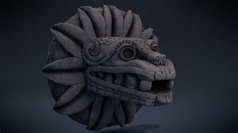3d Model Quetzalcoatl Aztec Deity Vr Ar Low Poly Cgtrader